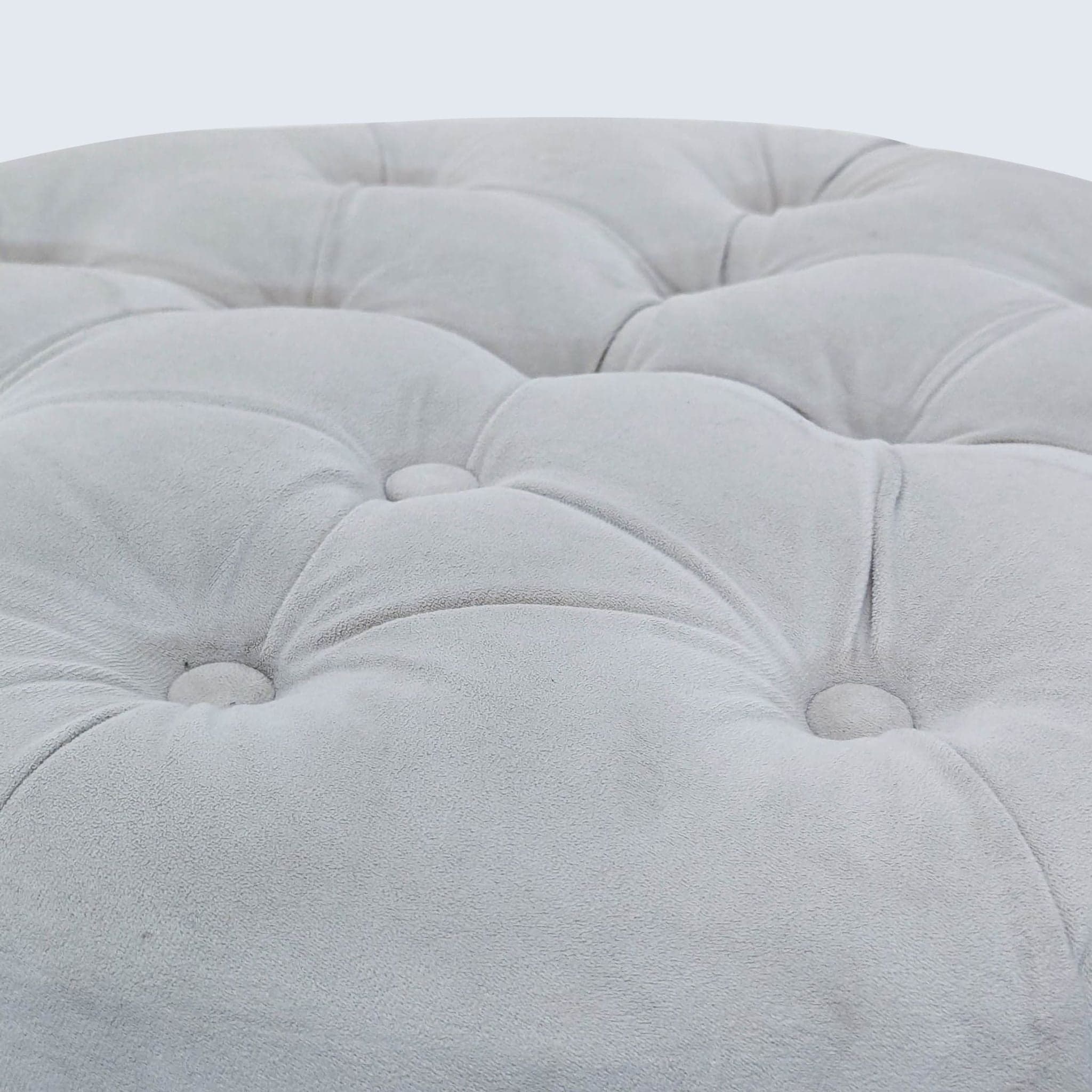 Skyline Imports Button Tufted Ottoman on Turned Legs - Thumbnail 4