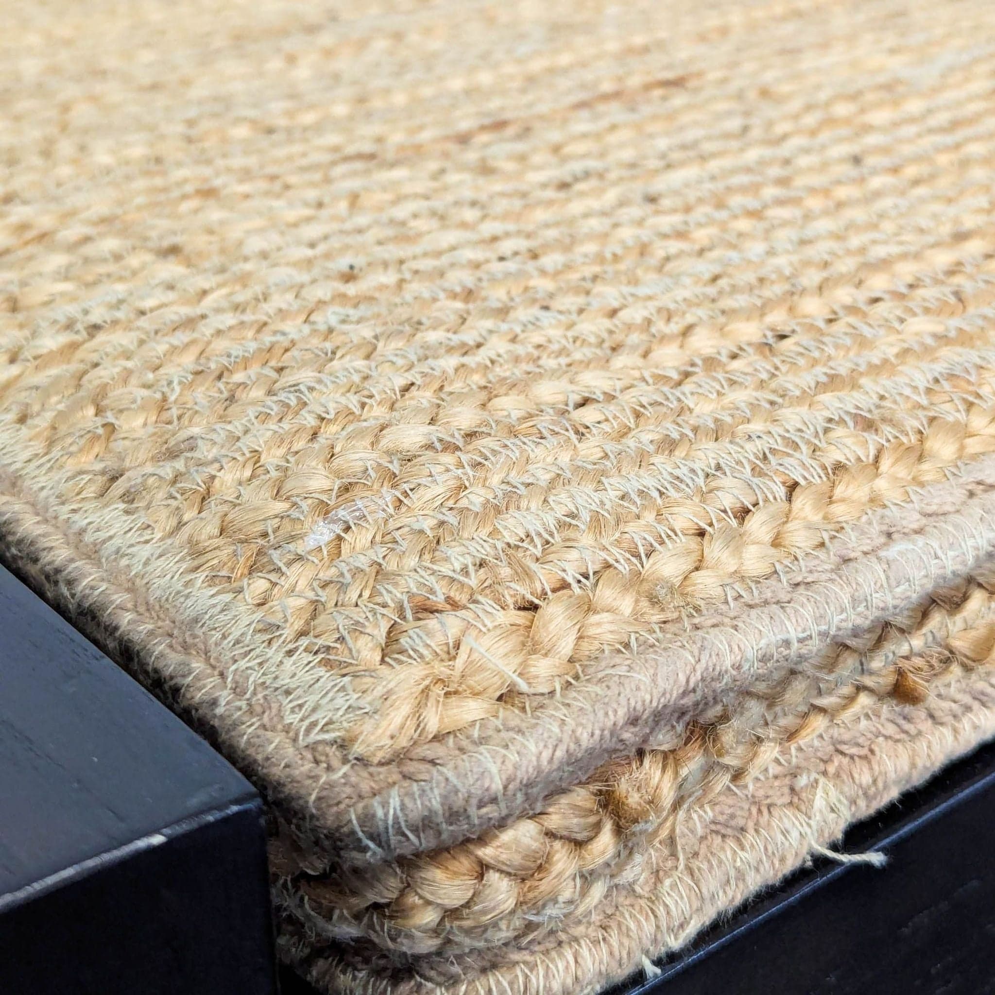 West Elm Wood Bench with Woven Wicker Cushion - Thumbnail 8