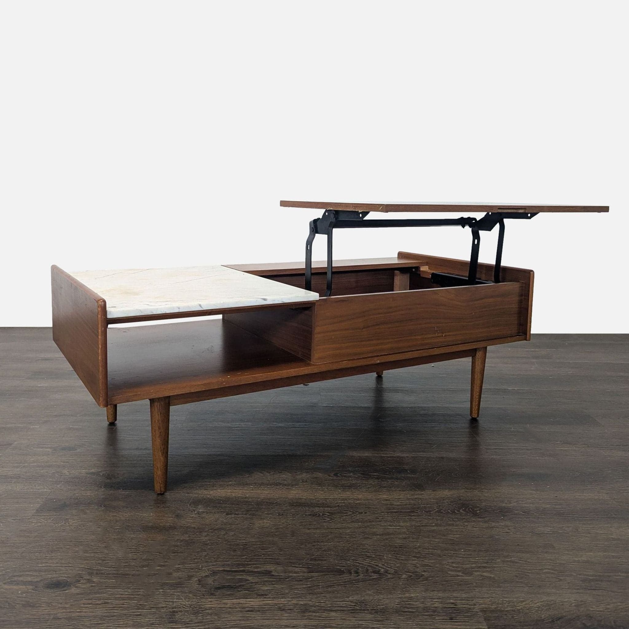 West Elm Marble & Wood Pop-UP Coffee Table - Thumbnail 11