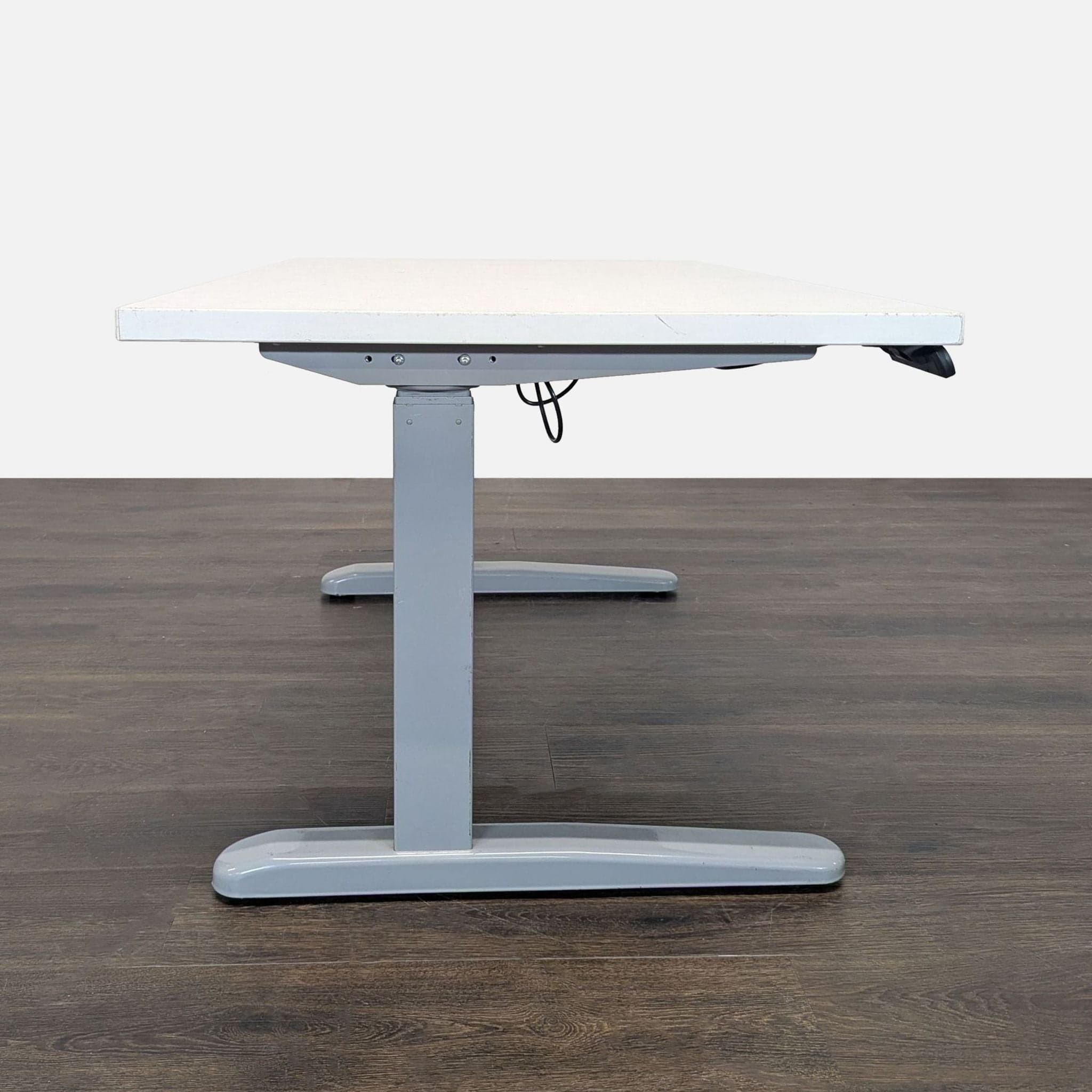 Jarvis Electric Adjustable Standing Desk - White Top, Programmable Height Settings - Thumbnail 6