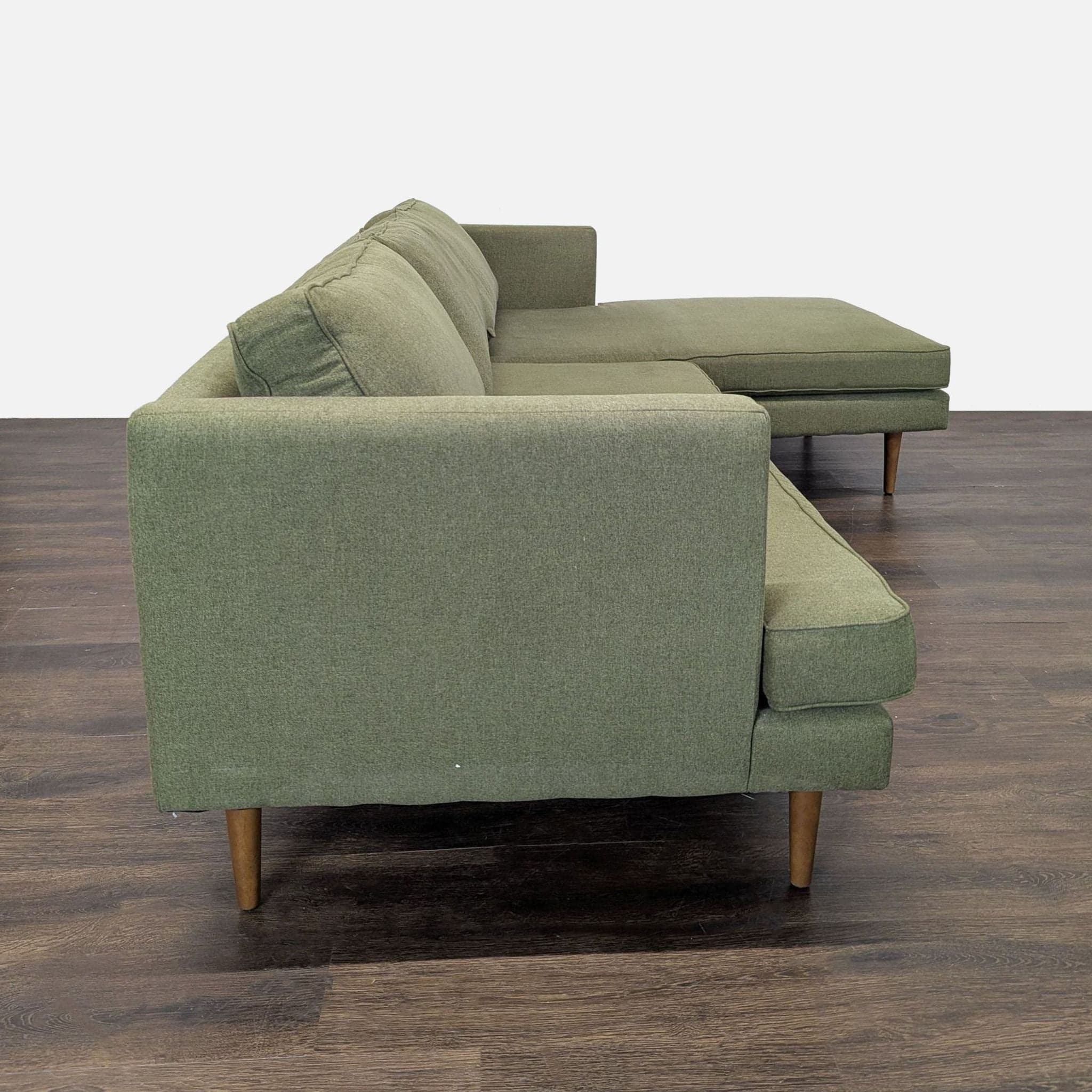 Joybird Preston Green Sectional Sofa with Chaise - Modern Design - Thumbnail 4