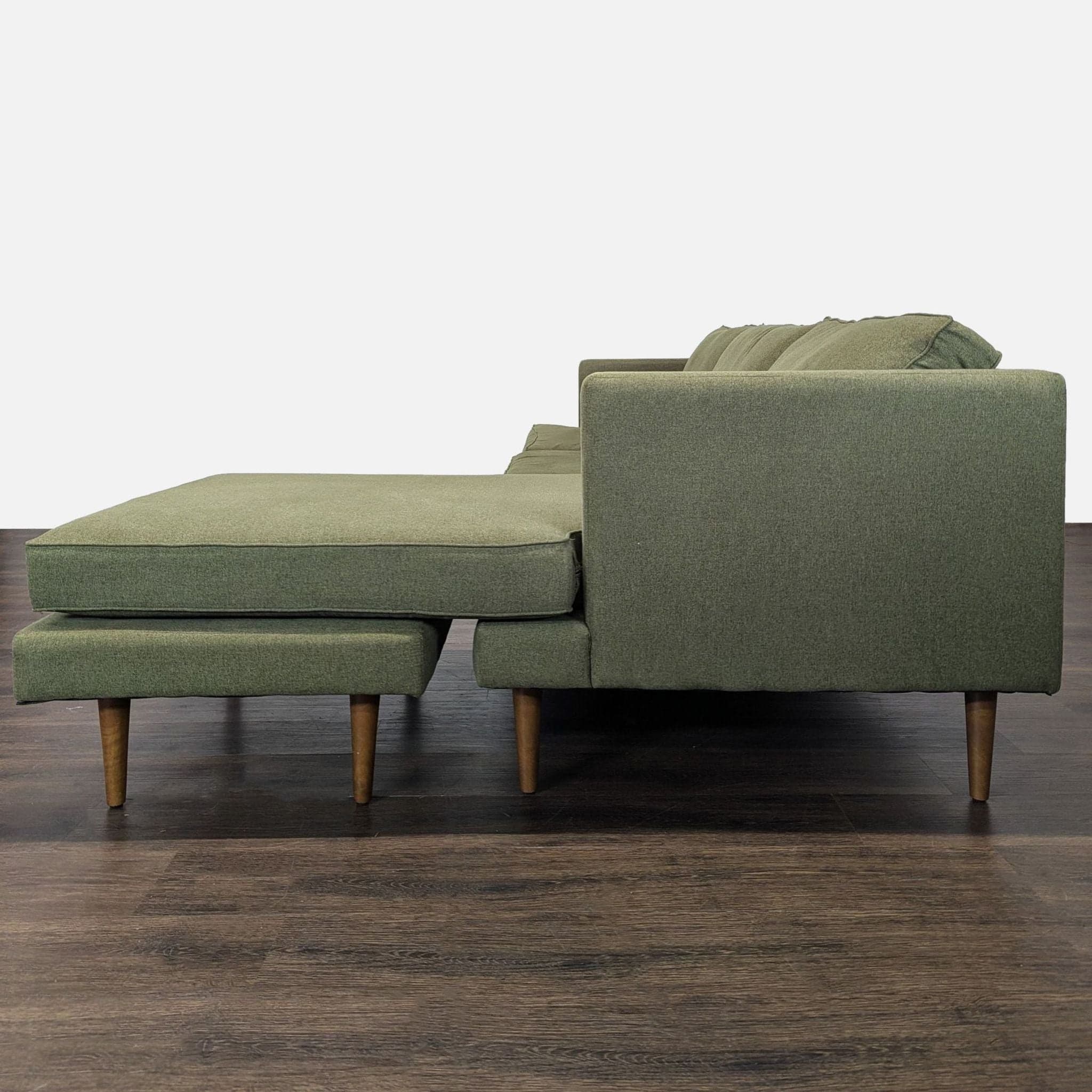 Joybird Preston Green Sectional Sofa with Chaise - Modern Design - Thumbnail 9