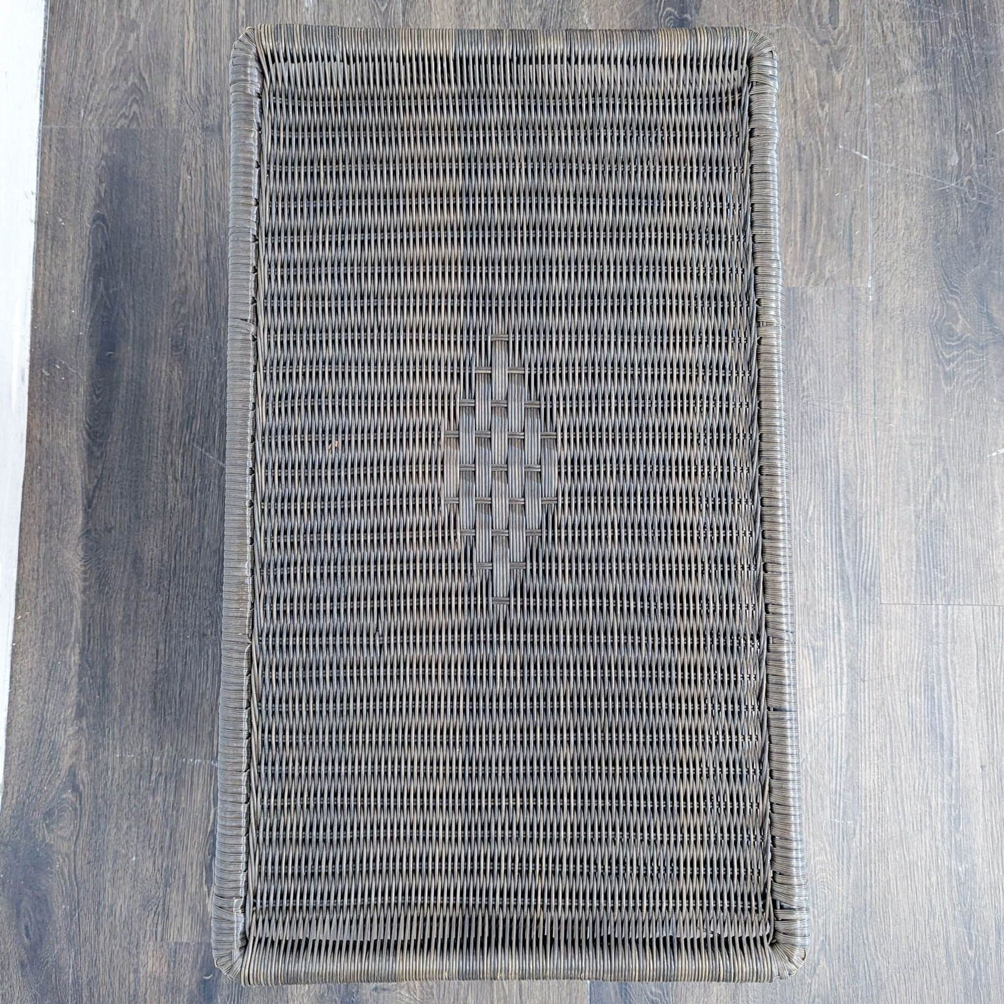 Dark Brown All Weather Wicker Coffee Table with Curved Legs - Thumbnail 6