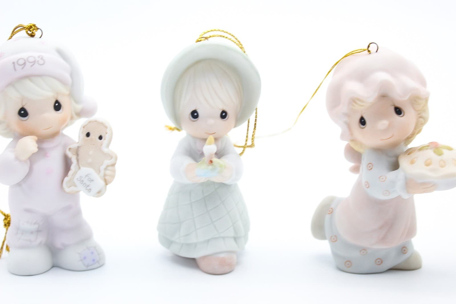 Precious Moments Wishing You the Sweetest Christmas Porcelain Figurines Lot of 4 - Thumbnail 3