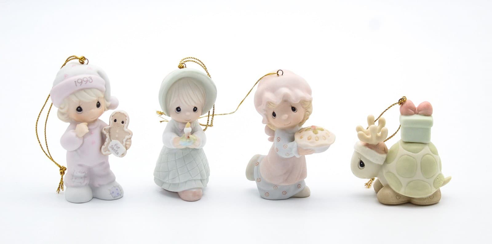 Precious Moments Wishing You the Sweetest Christmas Porcelain Figurines Lot of 4 - Thumbnail 7