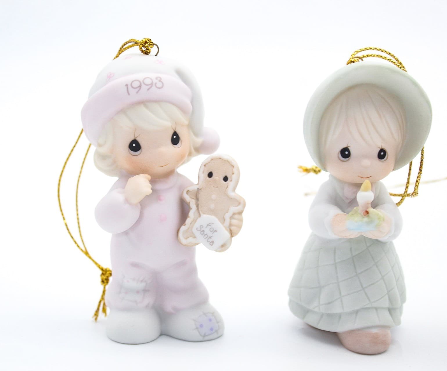 Precious Moments Wishing You the Sweetest Christmas Porcelain Figurines Lot of 4 - Thumbnail 2