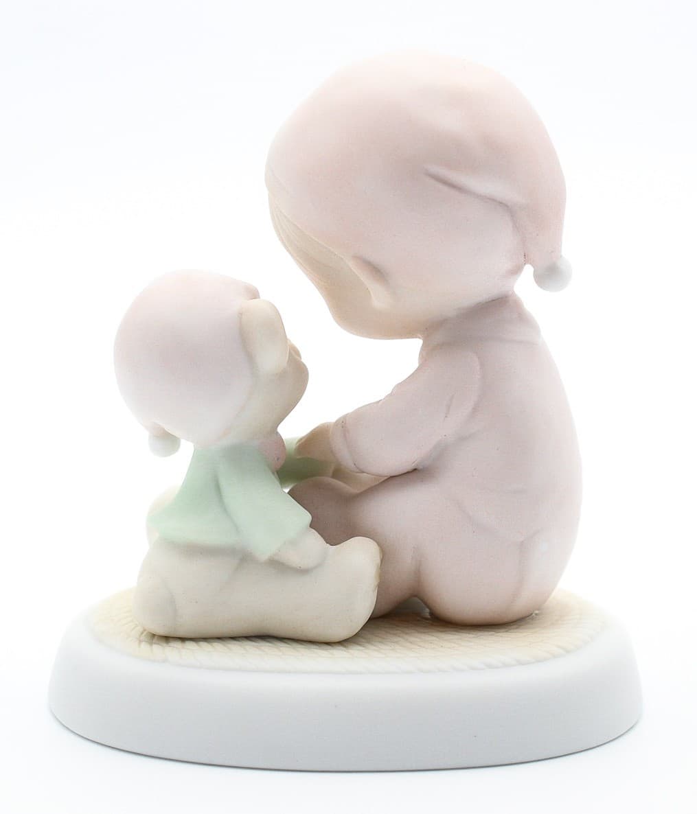 Precious Moments May Your Christmas Be Cozy Enesco Porcelain Figurine 1982 - Thumbnail 4