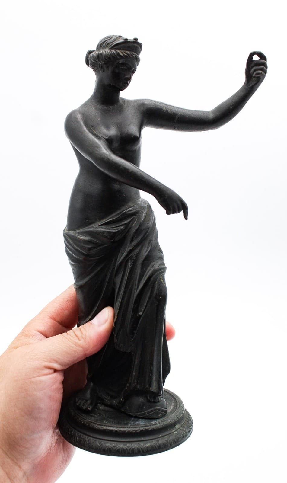 Antique 19thC Grand Tour Bronze Venus of Capua Statue Aphrodite Sculpture Figure - Thumbnail 15