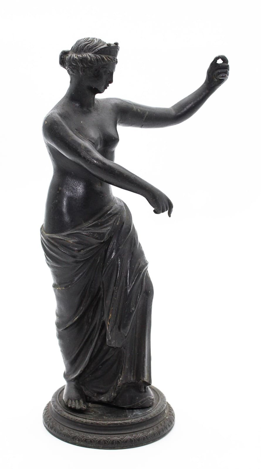 Antique 19thC Grand Tour Bronze Venus of Capua Statue Aphrodite Sculpture Figure - Thumbnail 7