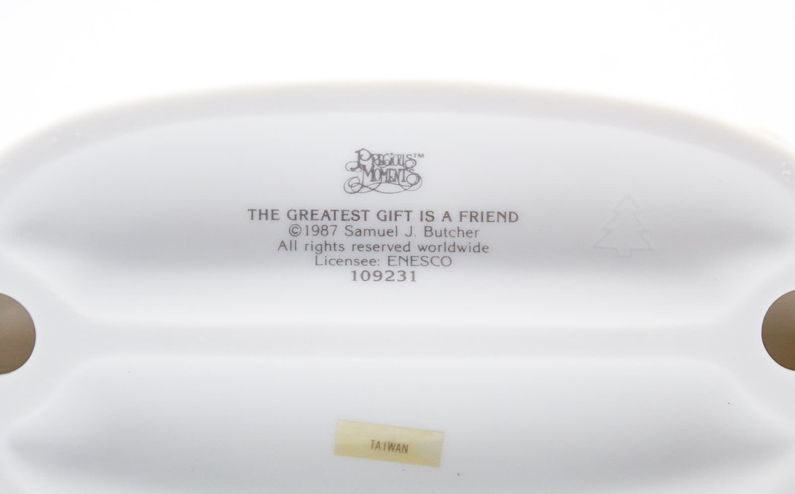 Precious Moments The Greatest Gift Is A Friend Enesco Porcelain Figurine 1987 - Thumbnail 7