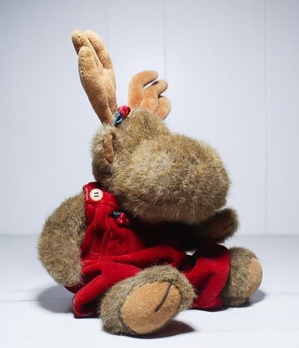 Vintage Boyds Bear Bearwear Moose Stuffed Christmas Plush - Thumbnail 3