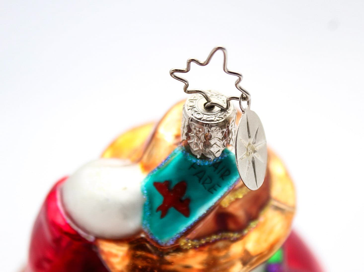 Christopher Radko 2002 Powder Packed Snowman Glass Christmas Ornament - Thumbnail 7