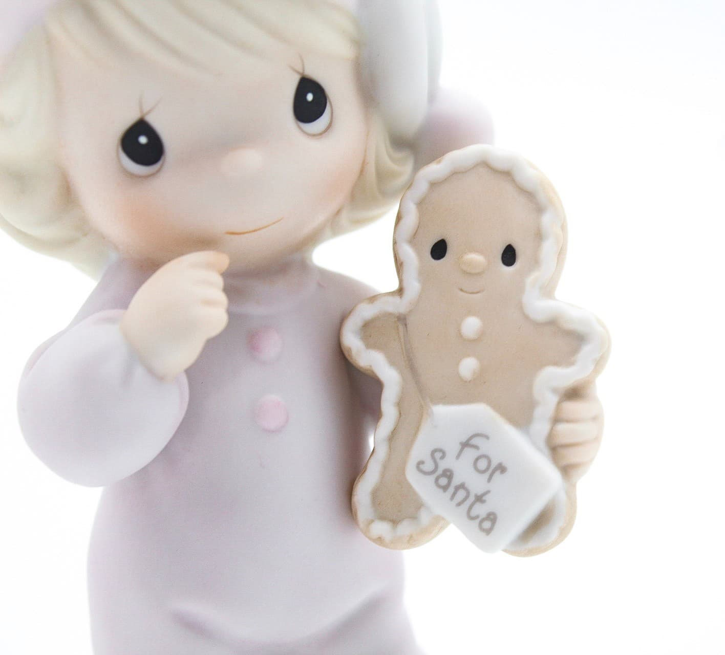Precious Moments Wishing You The Sweetest Christmas Porcelain Figurine 1993 - Thumbnail 4