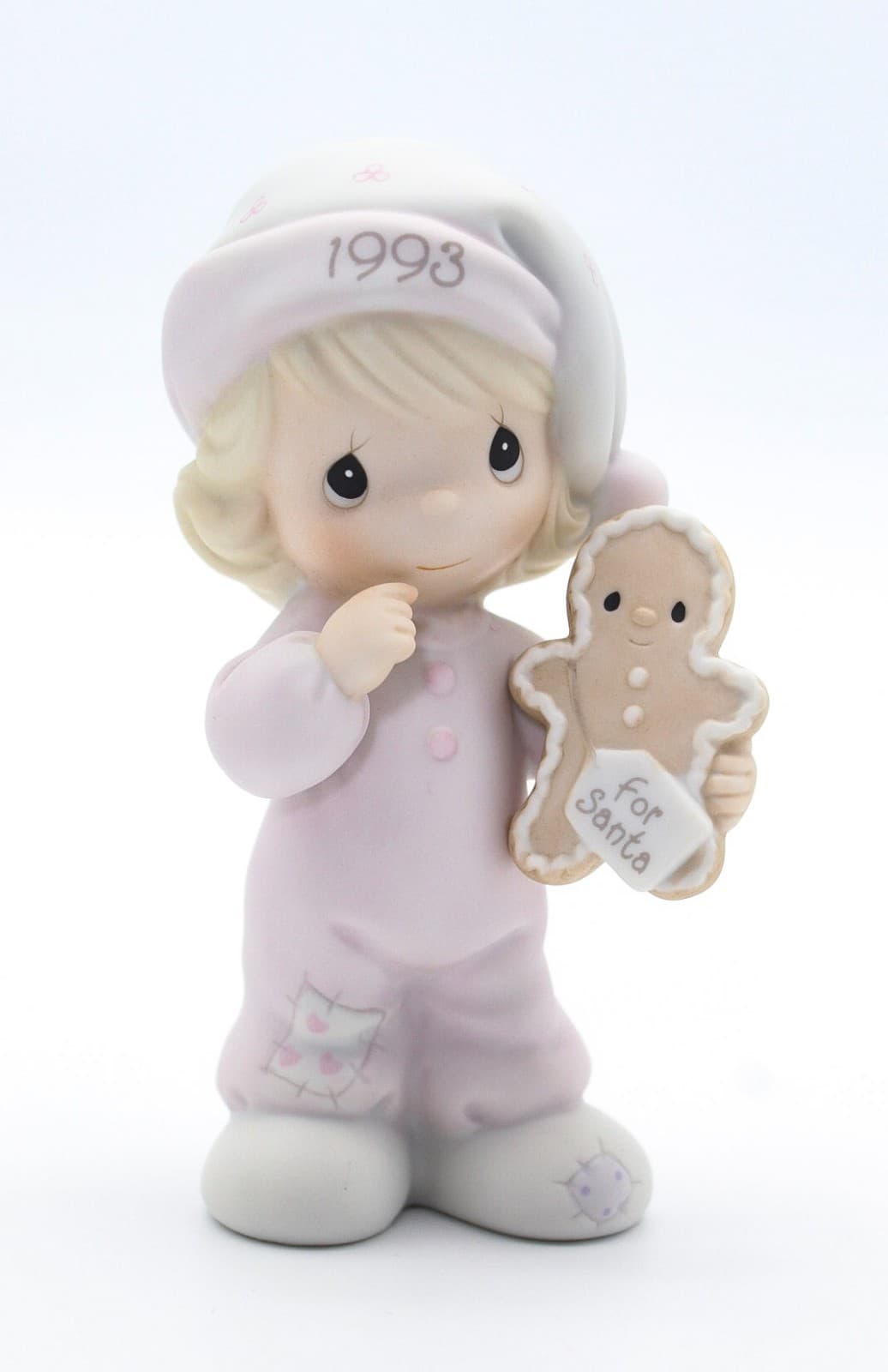Precious Moments Wishing You The Sweetest Christmas Porcelain Figurine 1993 - Thumbnail 8