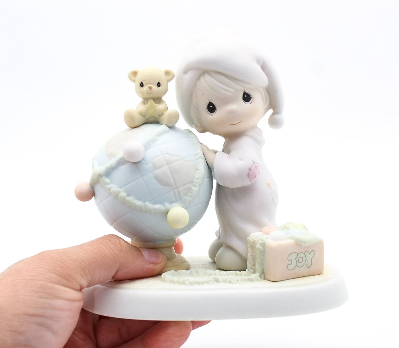 Precious Moments May Your World Be Trimmed With Joy Porcelain Figurine 1991 - Thumbnail 7
