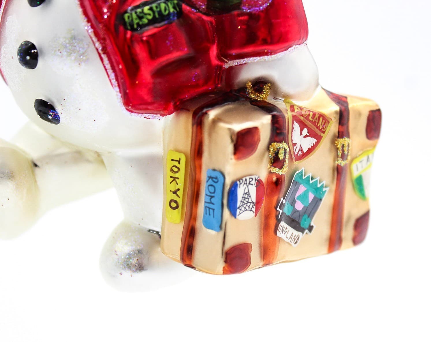 Christopher Radko 2002 Powder Packed Snowman Glass Christmas Ornament - Thumbnail 4
