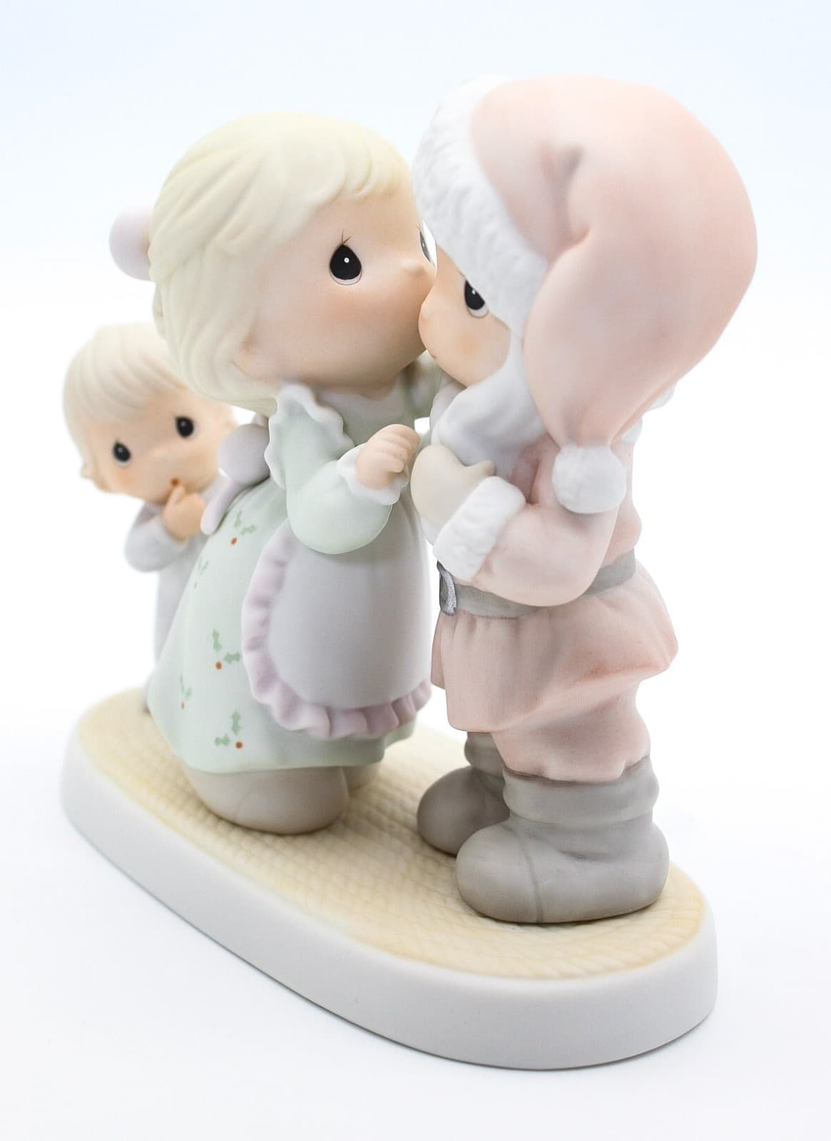 Precious Moments I Saw Mommy Kissing Santa Claus Enesco Porcelain Figurine 1998 - Thumbnail 5