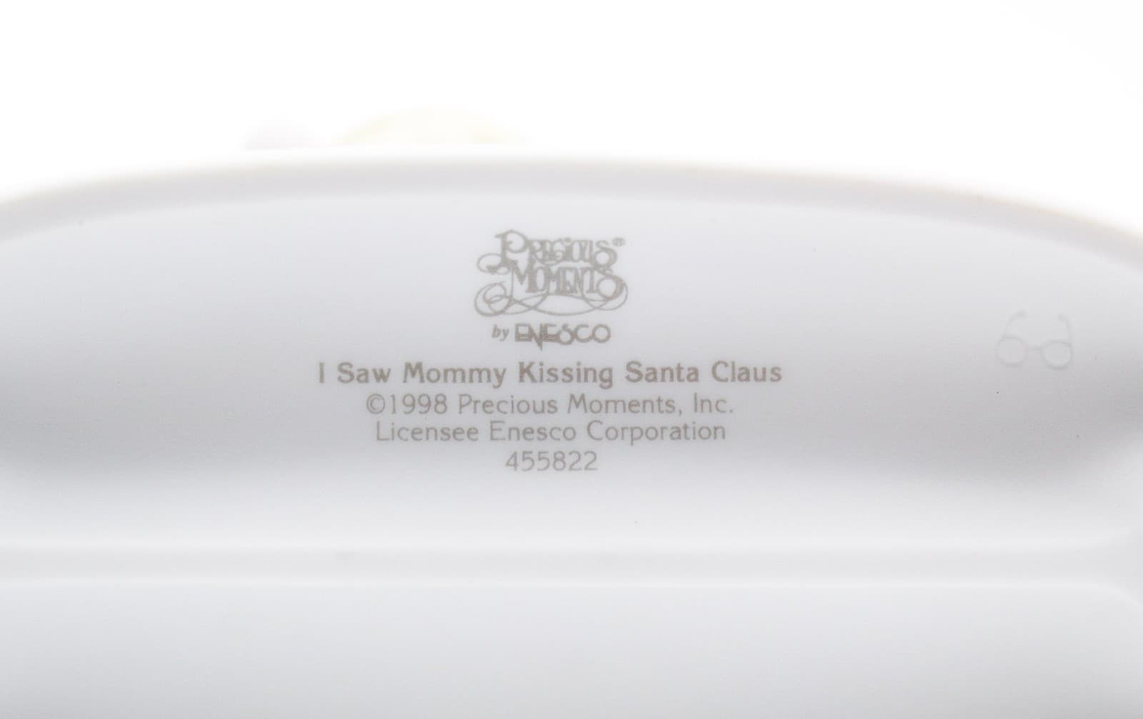 Precious Moments I Saw Mommy Kissing Santa Claus Enesco Porcelain Figurine 1998 - Thumbnail 8
