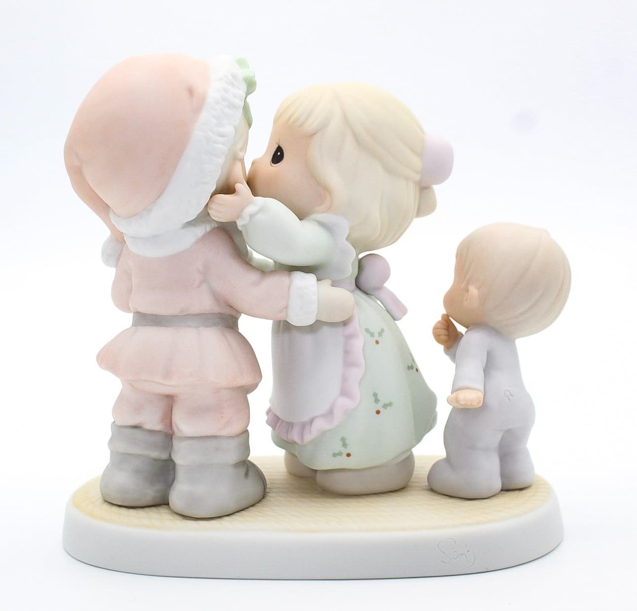 Precious Moments I Saw Mommy Kissing Santa Claus Enesco Porcelain Figurine 1998 - Thumbnail 6
