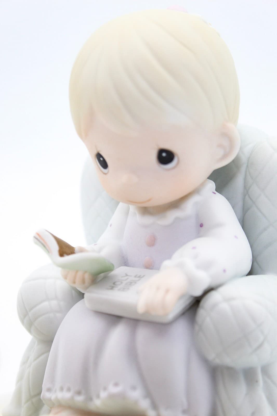 Precious Moments Bring The Little Ones To Jesus Enesco Porcelain Figurine 1991 - Thumbnail 3
