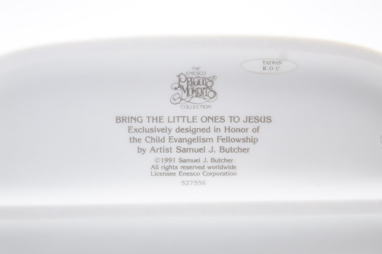 Precious Moments Bring The Little Ones To Jesus Enesco Porcelain Figurine 1991 - Thumbnail 8