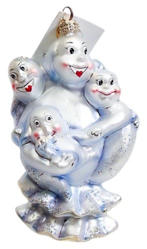 Christopher Radko Boo Babes Halloween Glass Christmas Ornament New With Tag