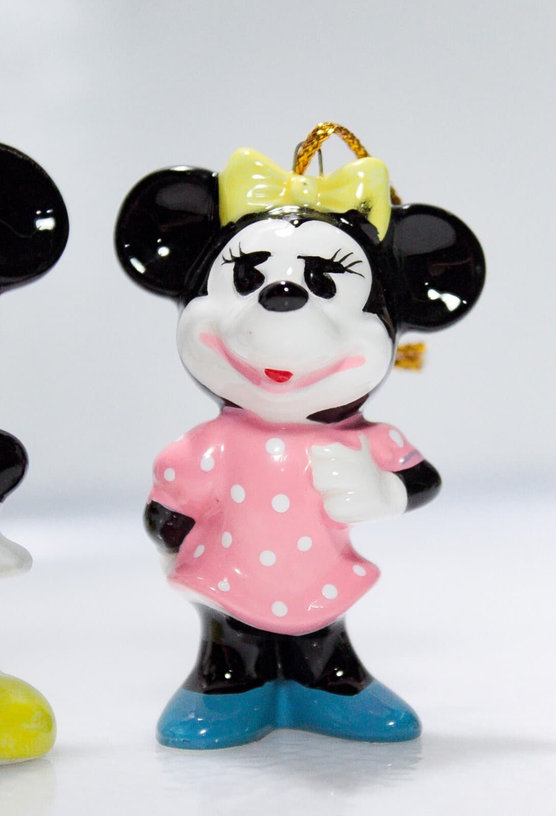 Disney Japan Mickey/Minnie/Donald Duck Porcelain Vintage Christmas Ornaments - Thumbnail 5