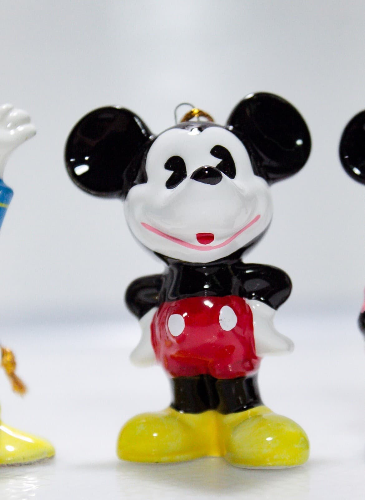 Disney Japan Mickey/Minnie/Donald Duck Porcelain Vintage Christmas Ornaments - Thumbnail 4