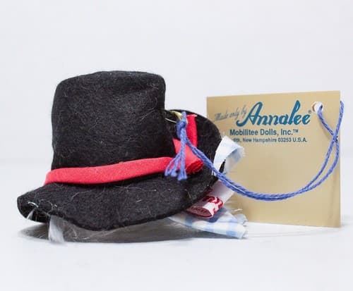 Annalee Mobilitee 1995 Vintage Nashville Farmer Santa Head Pin Brooch Doll New - Thumbnail 6