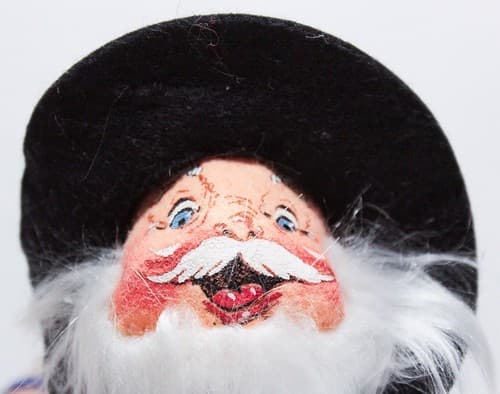 Annalee Mobilitee 1995 Vintage Nashville Farmer Santa Head Pin Brooch Doll New - Thumbnail 4