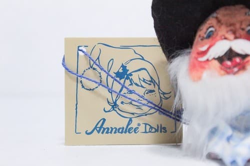 Annalee Mobilitee 1995 Vintage Nashville Farmer Santa Head Pin Brooch Doll New - Thumbnail 3