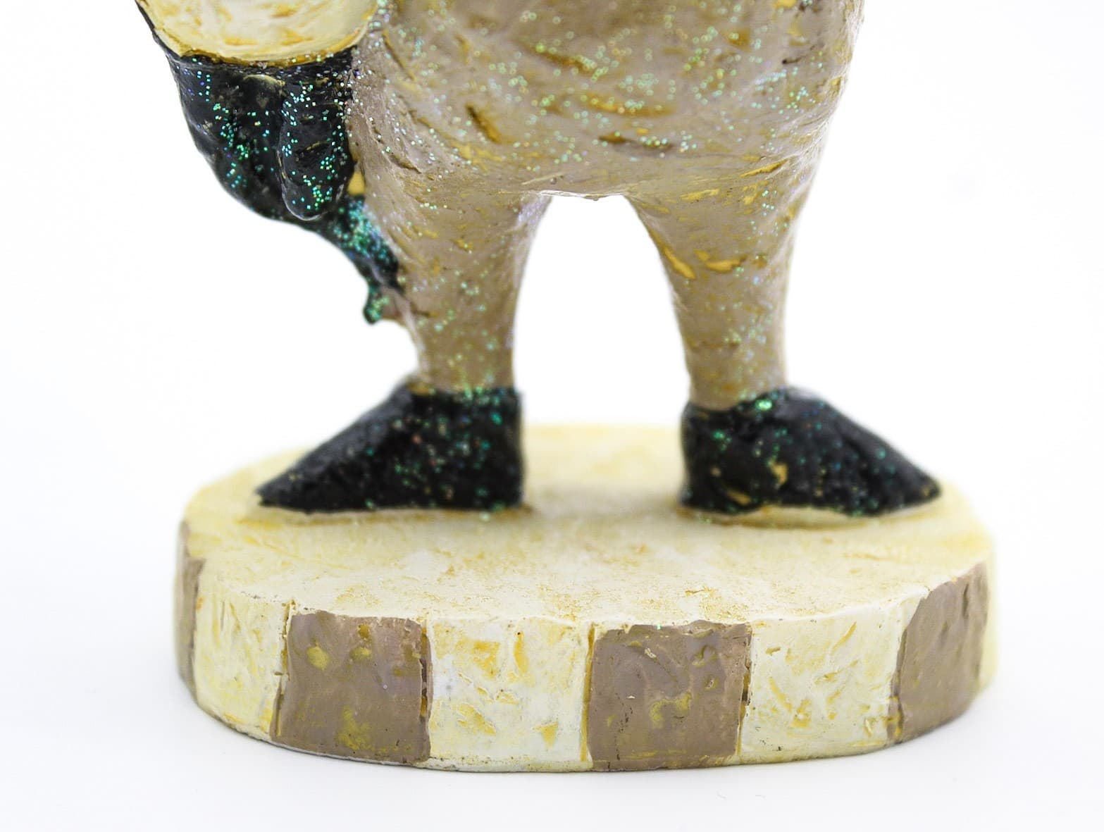 Vintage Carved Resin Pumpkin With Frog Whimsical Folk Art Halloween Decor Figure - Thumbnail 5
