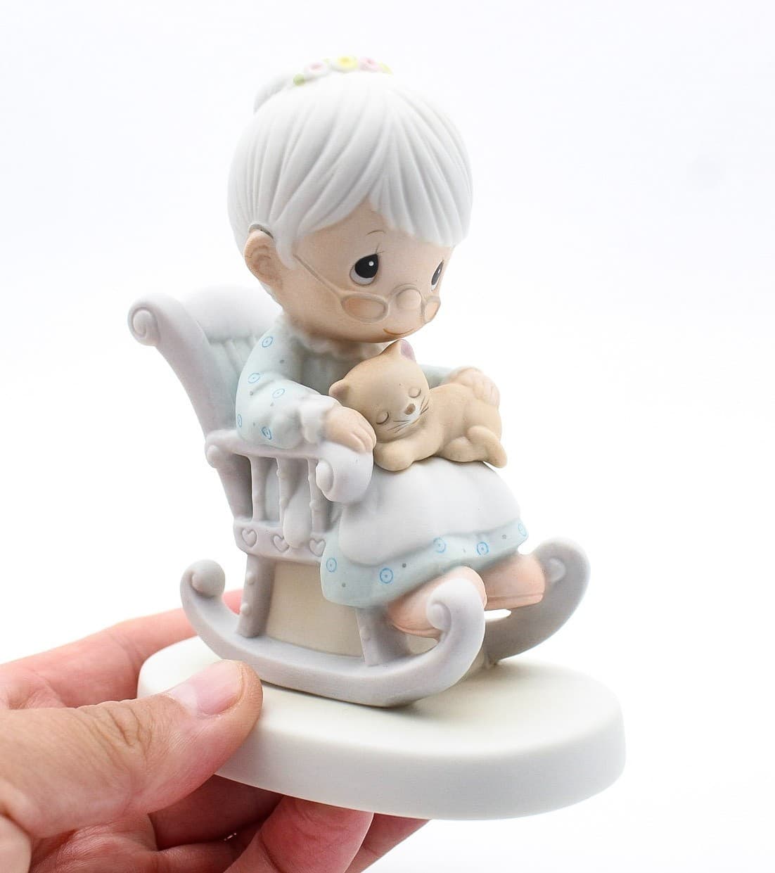 Precious Moments The Purr-Fect Grandma Enesco Porcelain Figurine 1979 - Thumbnail 6