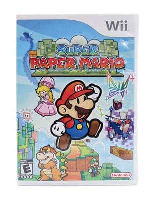 NINTENDO Wii "Super Paper Mario" Game & Manual Complete WORKS