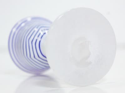Kosta Boda Art Glass Swirl Blue Cordial Glass Ulrica Hydman Vallien Mid Century - Thumbnail 7