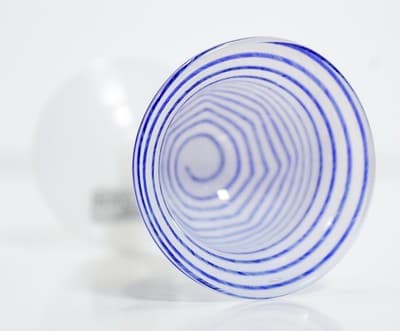 Kosta Boda Art Glass Swirl Blue Cordial Glass Ulrica Hydman Vallien Mid Century - Thumbnail 8