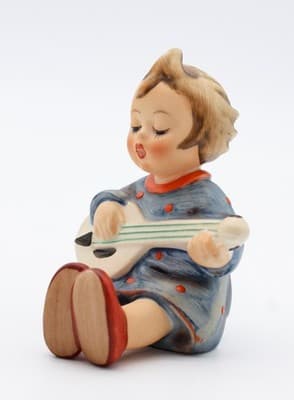 Hummel Goebel Joyful West Germany Vintage Porcelain Figurine TMK5 - Thumbnail 3