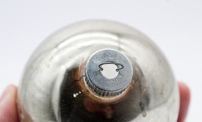 Shiny Brite Silvered White Stencil Silent Night Jumbo Glass Christmas Ornament - Thumbnail 5