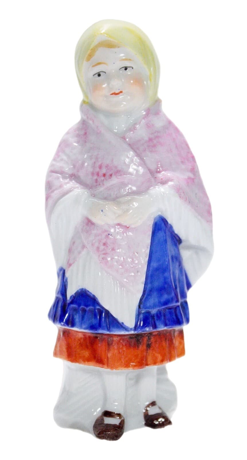 Antique Hand Painted Made In Germany Shepherd Farm Lady Porcelain Figurine