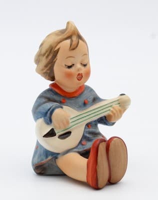 Hummel Goebel Joyful West Germany Vintage Porcelain Figurine TMK5 - Thumbnail 8