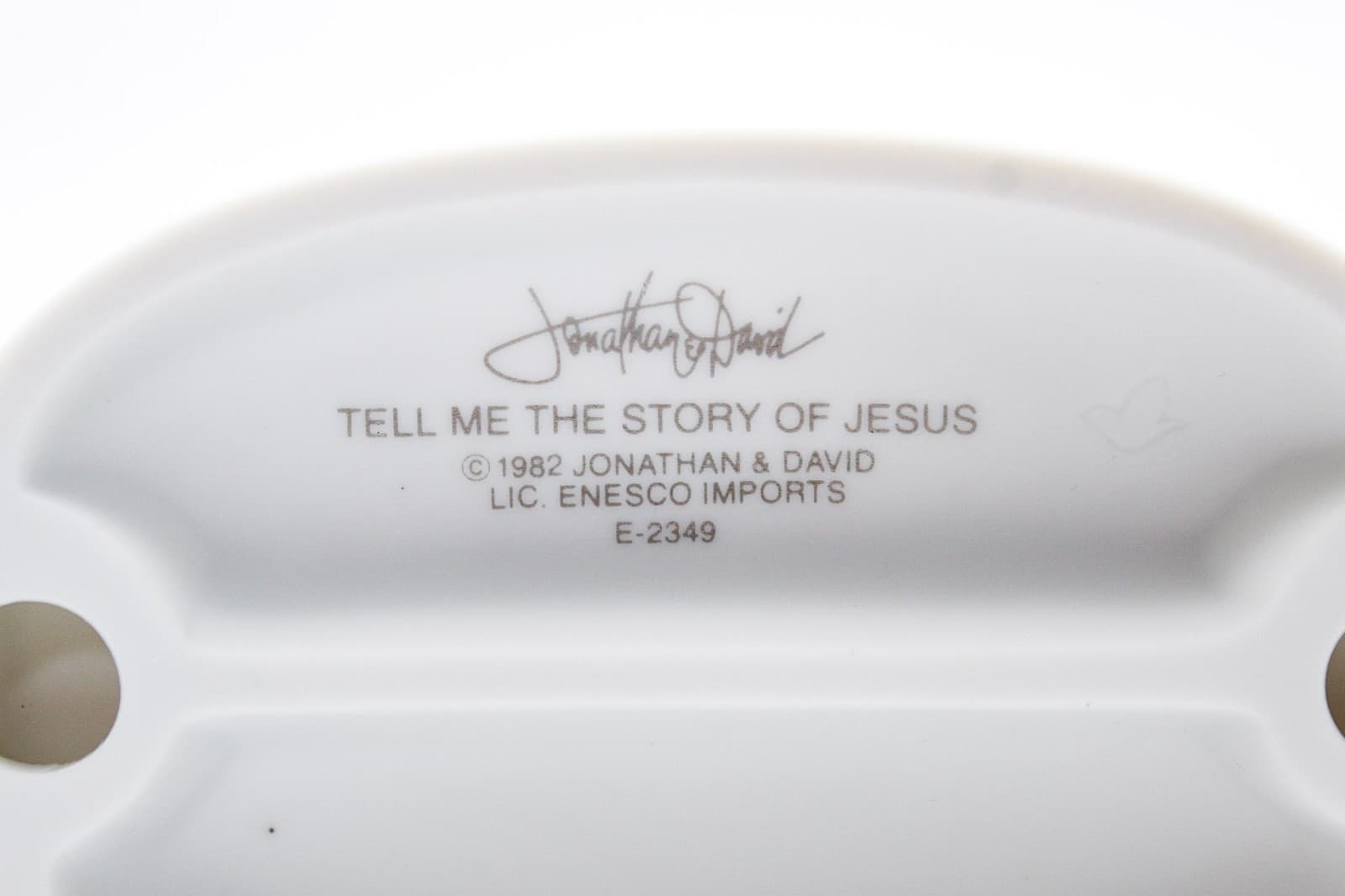 Precious Moments Tell Me The Story Of Jesus Enesco Porcelain Figurine 1982 - Thumbnail 8