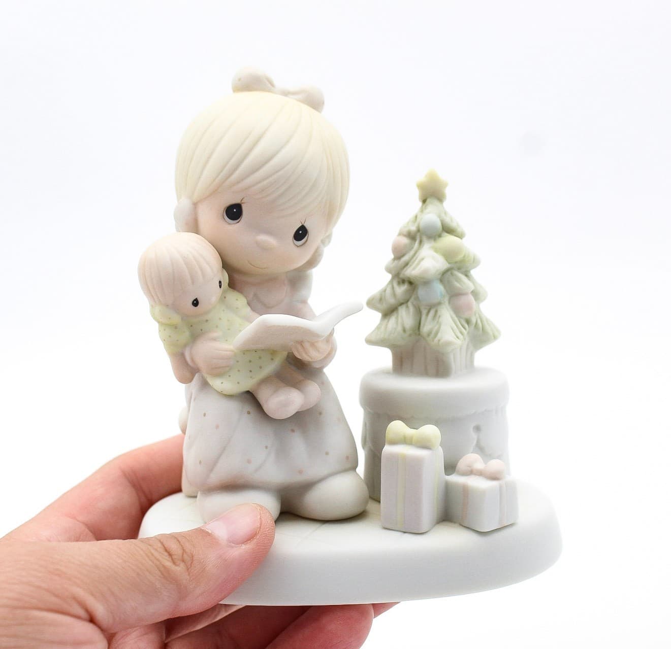 Precious Moments Tell Me The Story Of Jesus Enesco Porcelain Figurine 1982 - Thumbnail 2