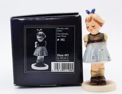 Hummel Goebel Two Hands, One Treat West Germany Porcelain Figurine TMK7 In Box - Thumbnail 4