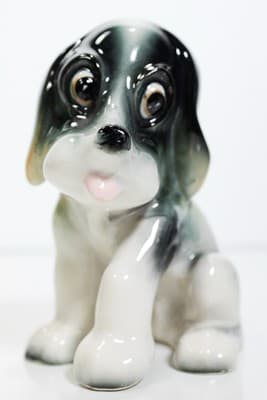 Yoko Boeki Japan Porcelain Hand Painted Basset Hound Dog Figure Vintage - Thumbnail 4