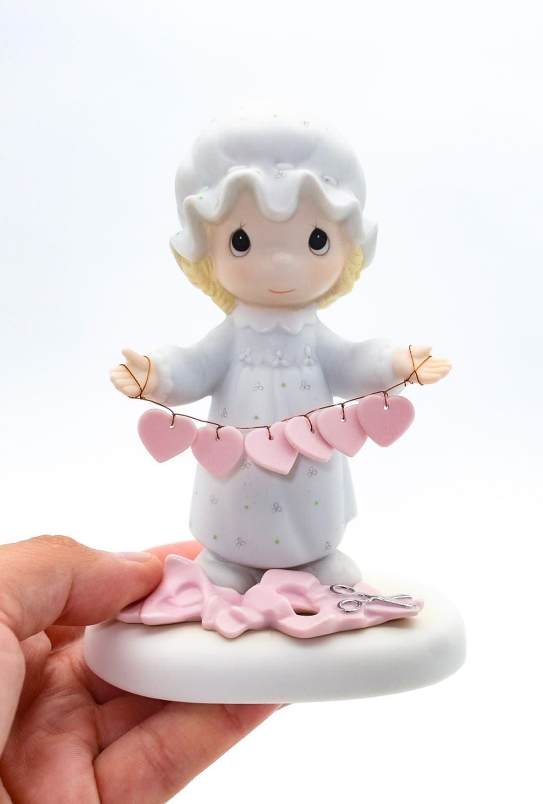 Precious Moments You Have Touched So Many Hearts Enesco Porcelain Figurine 1983 - Thumbnail 2
