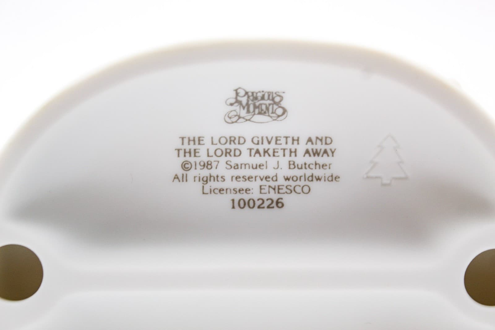 Precious Moments The Lord Giveth & The Lord Taketh Away Porcelain Figurine 1987 - Thumbnail 5