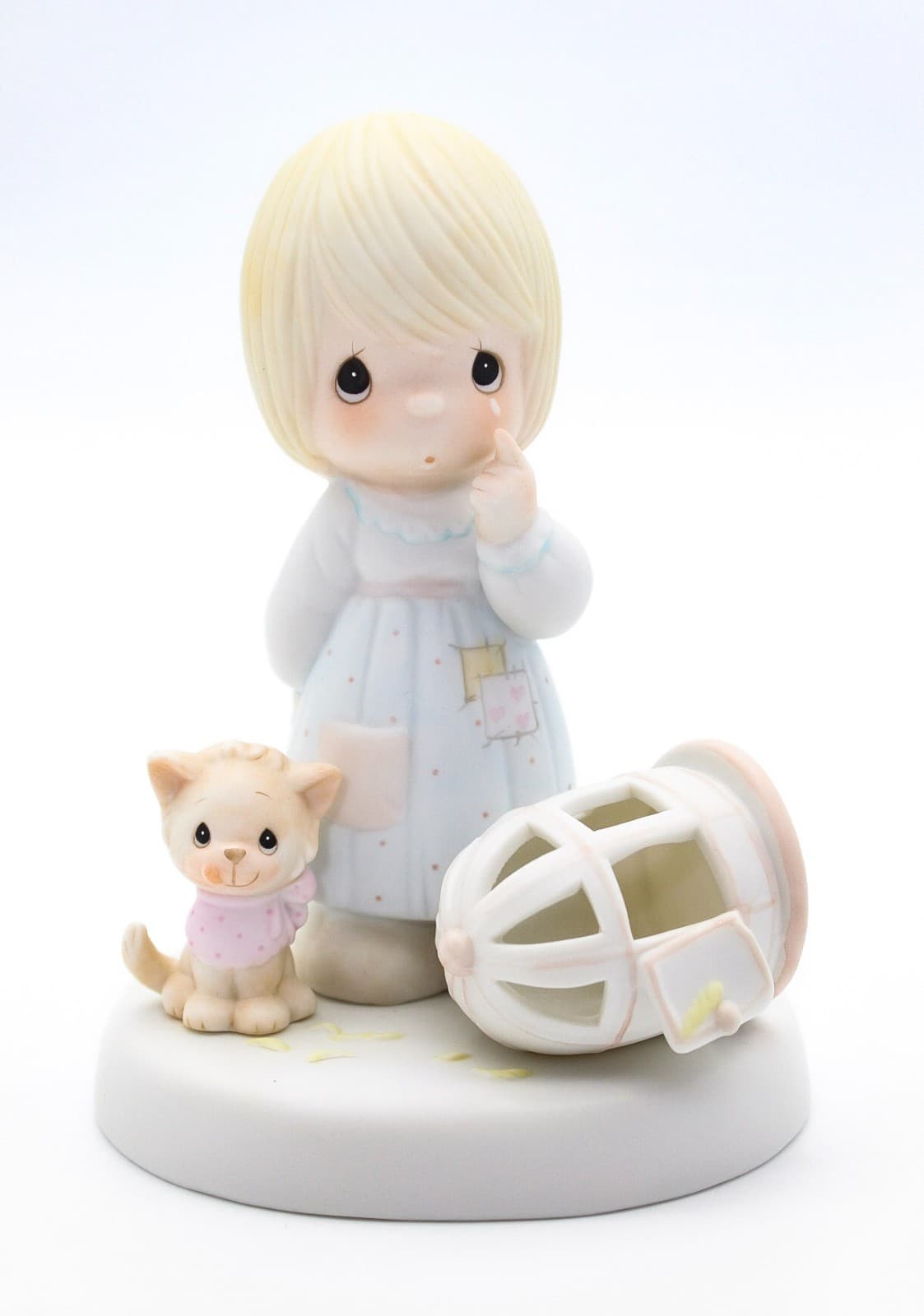 Precious Moments The Lord Giveth & The Lord Taketh Away Porcelain Figurine 1987