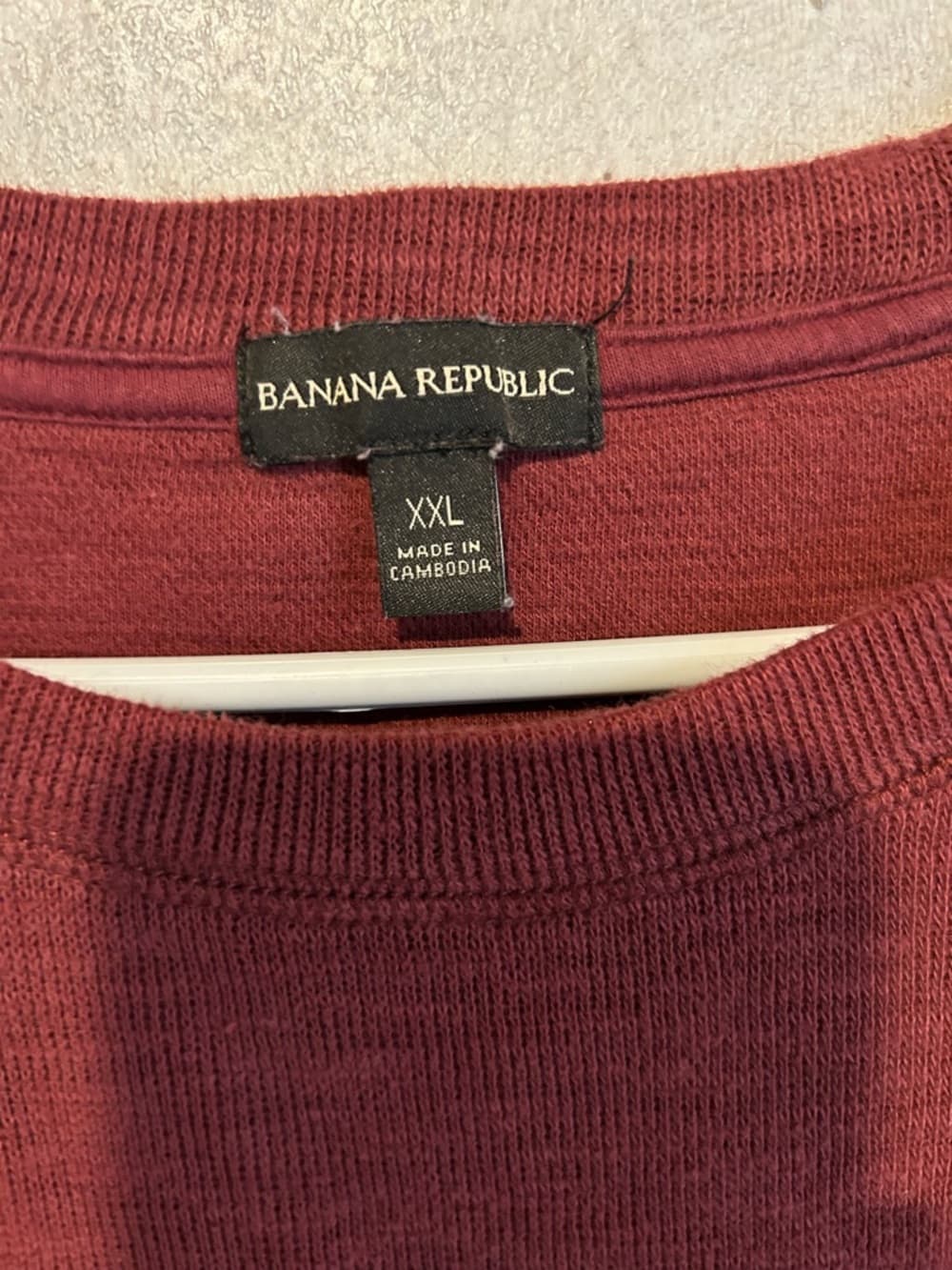 Mens Banana Republic Very Thick Thermal Long Sleeve Shirt, XXL