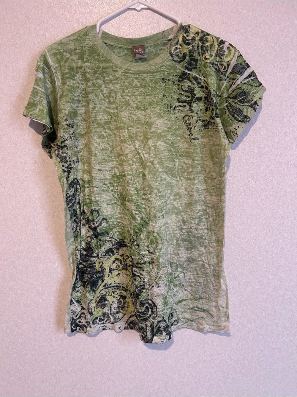 Women’s Cruel Girl Short Sleeve Tee Short With Shoulder Design Size 2XL Green - Thumbnail 3