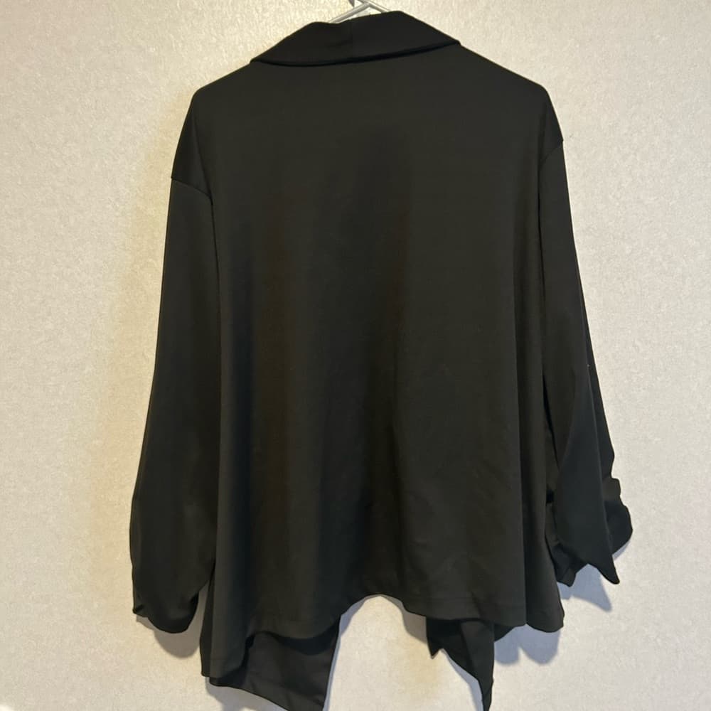 Women’s Plus Size Casual Black Cardigan, Any Occasion, Size 5XL - Thumbnail 2